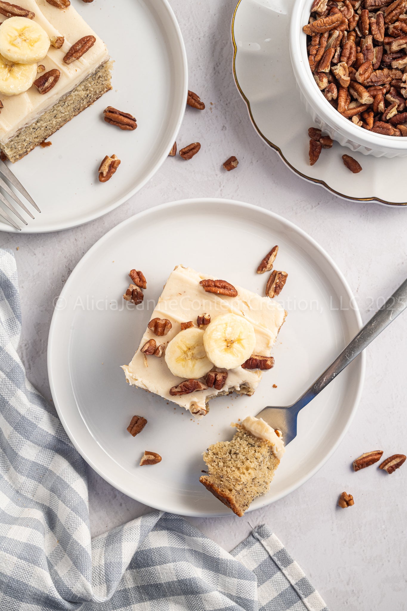 NEW PHOTOS - Banana Cake with Brown Butter Cream Cheese Frosting - *EXCLUSIVE*