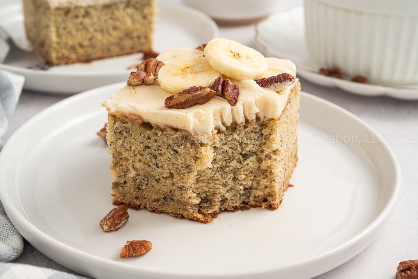 NEW PHOTOS - Banana Cake with Brown Butter Cream Cheese Frosting - *EXCLUSIVE*
