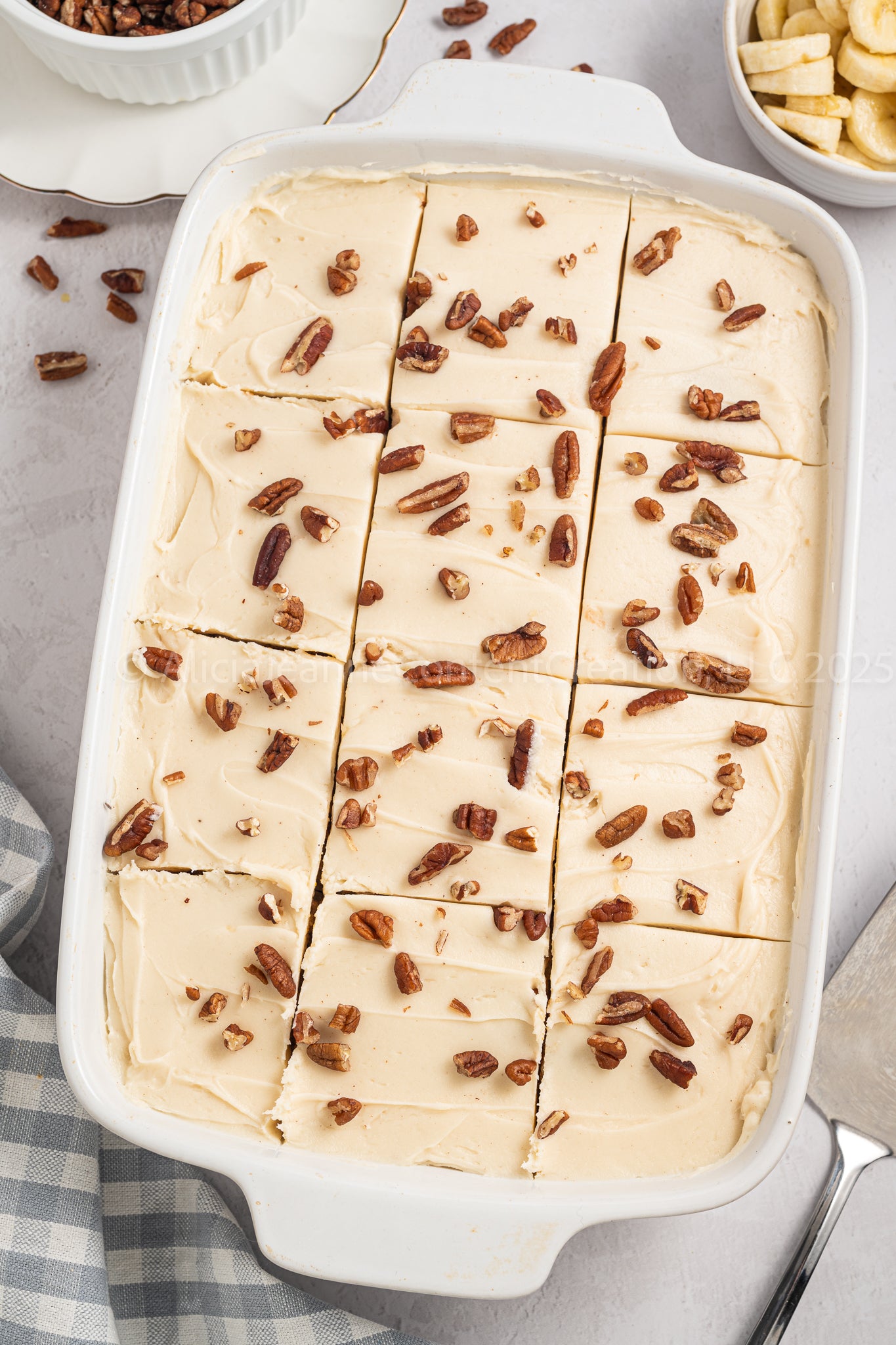 NEW PHOTOS - Banana Cake with Brown Butter Cream Cheese Frosting - *EXCLUSIVE*