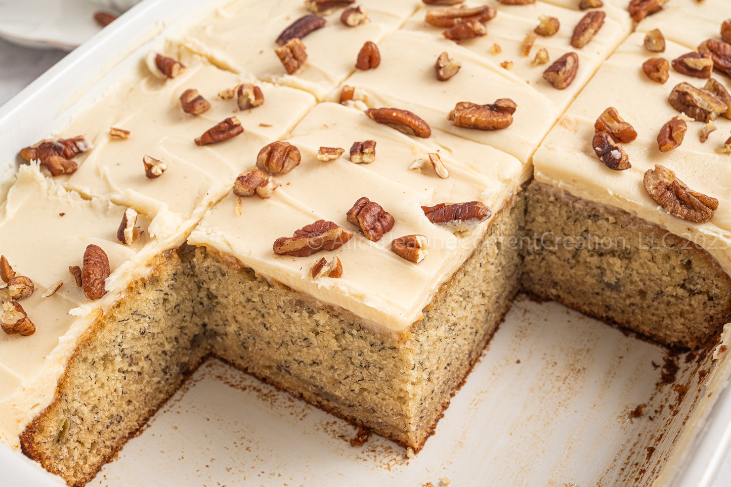NEW PHOTOS - Banana Cake with Brown Butter Cream Cheese Frosting - *EXCLUSIVE*