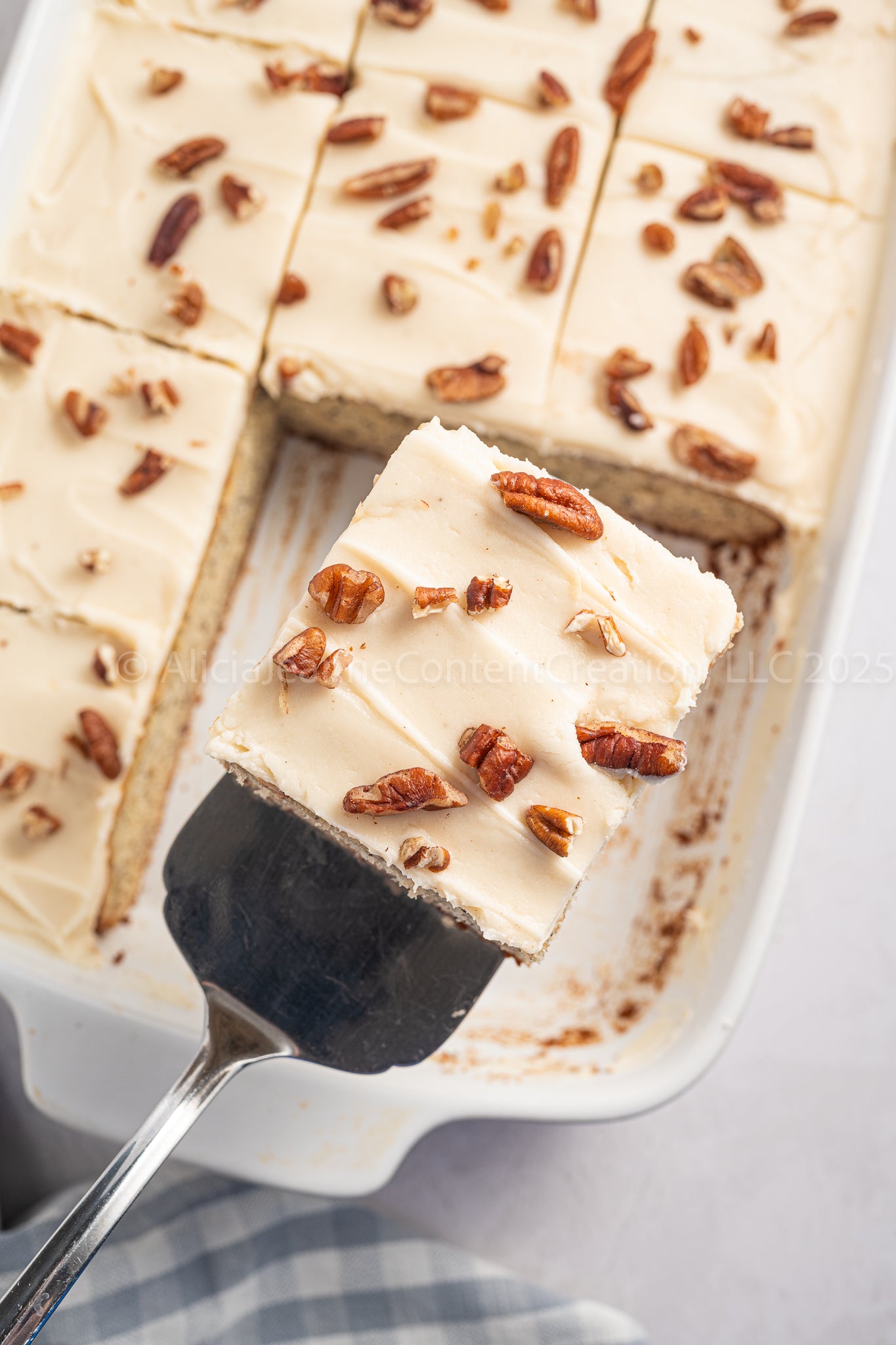 NEW PHOTOS - Banana Cake with Brown Butter Cream Cheese Frosting - *EXCLUSIVE*