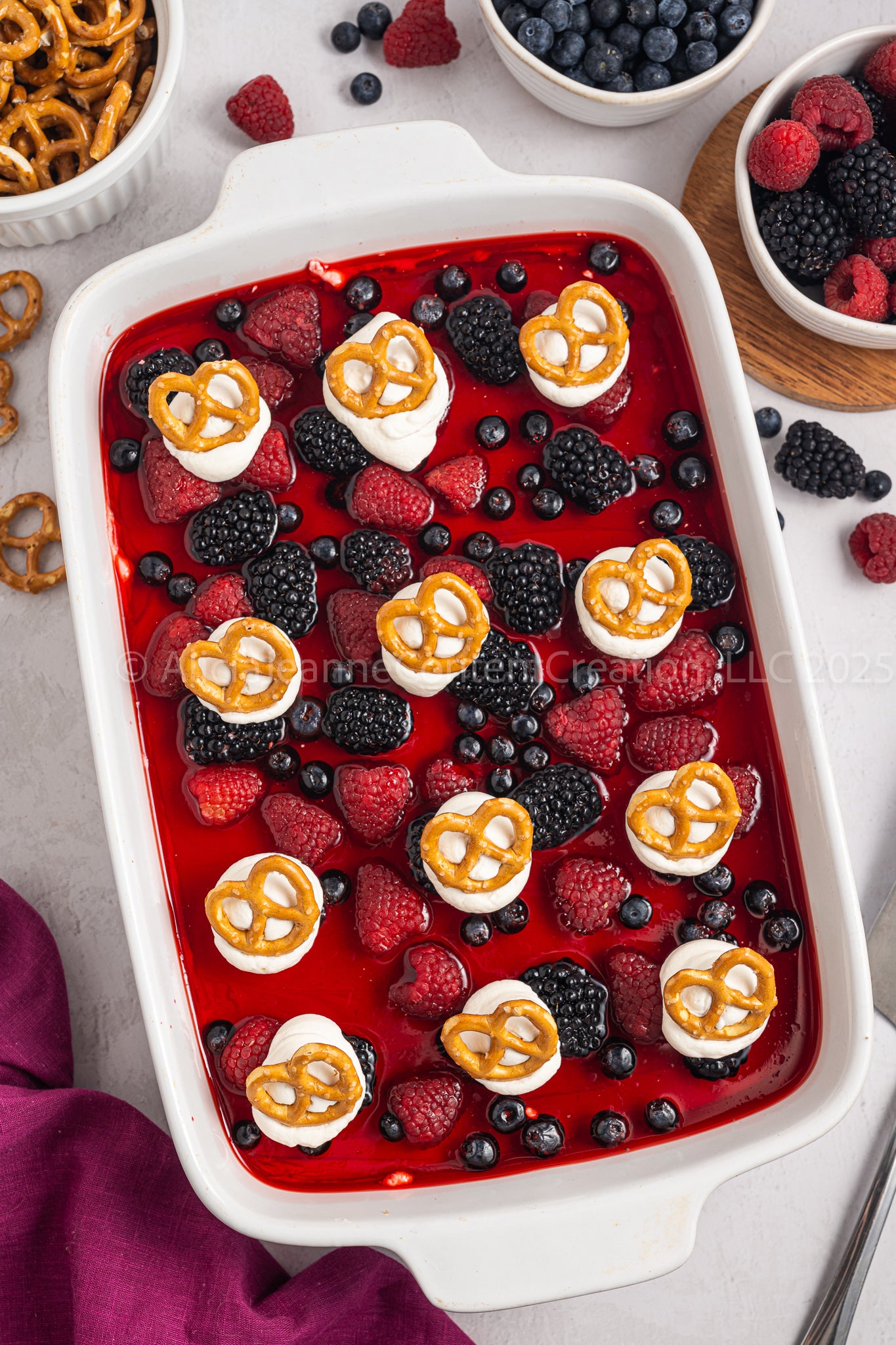 Mixed Berry Pretzel Salad - *EXCLUSIVE*