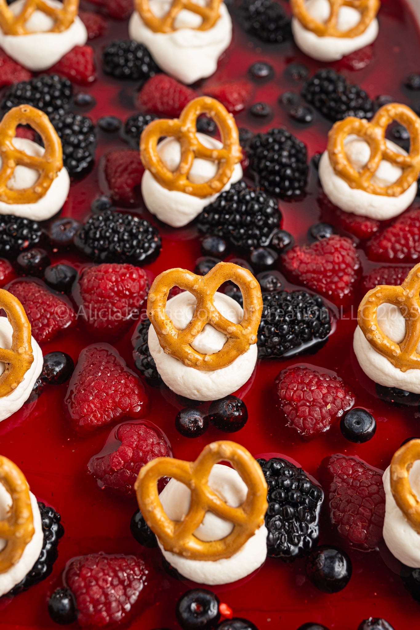 Mixed Berry Pretzel Salad - *EXCLUSIVE*