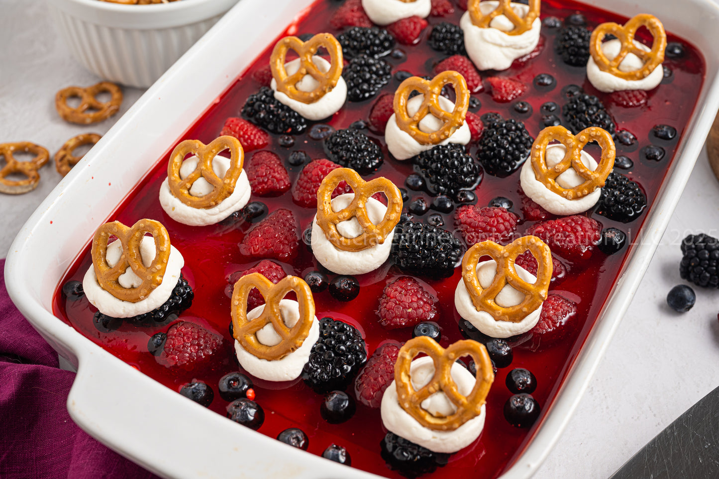 Mixed Berry Pretzel Salad - *EXCLUSIVE*