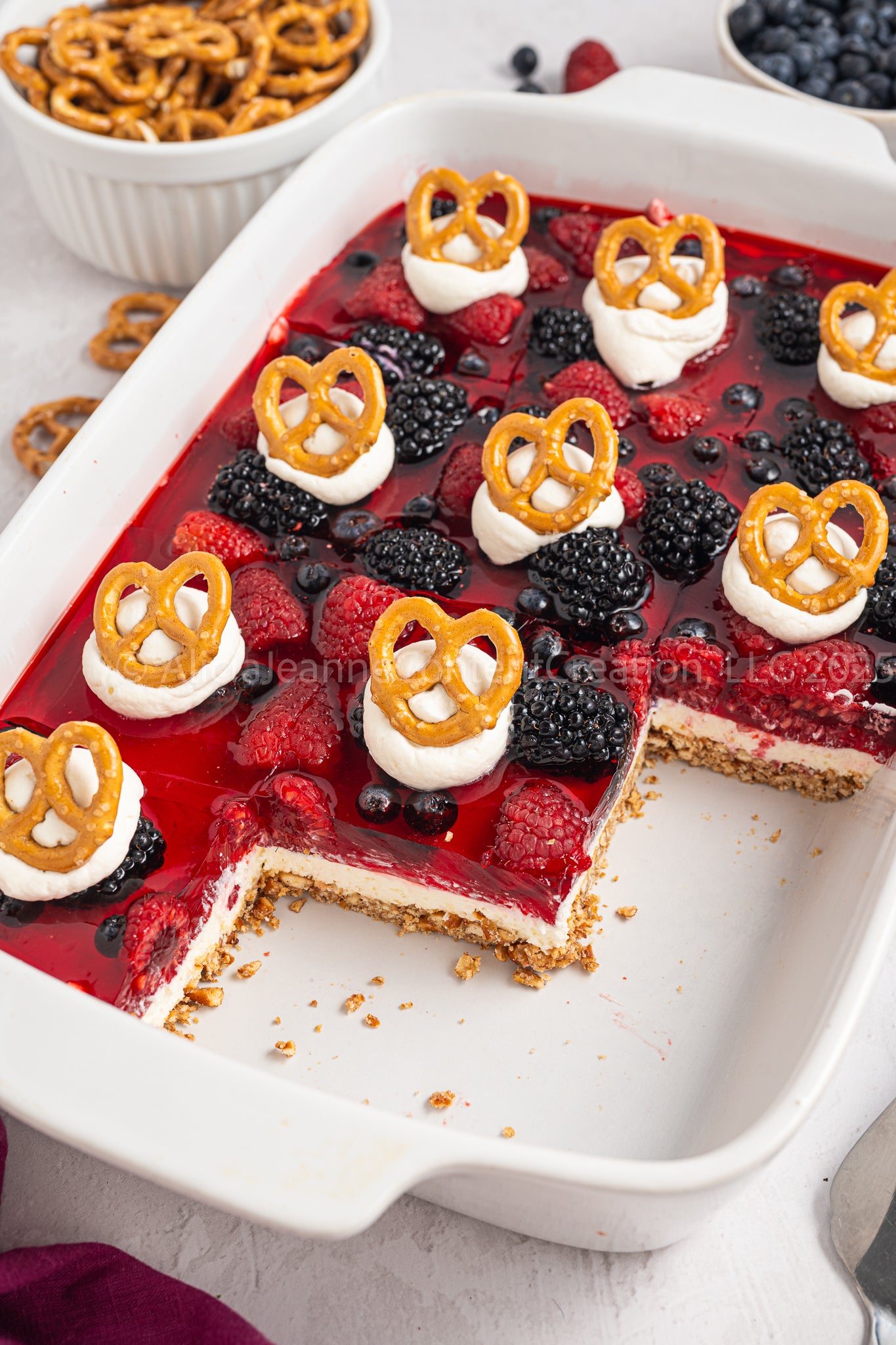 Mixed Berry Pretzel Salad - *EXCLUSIVE*