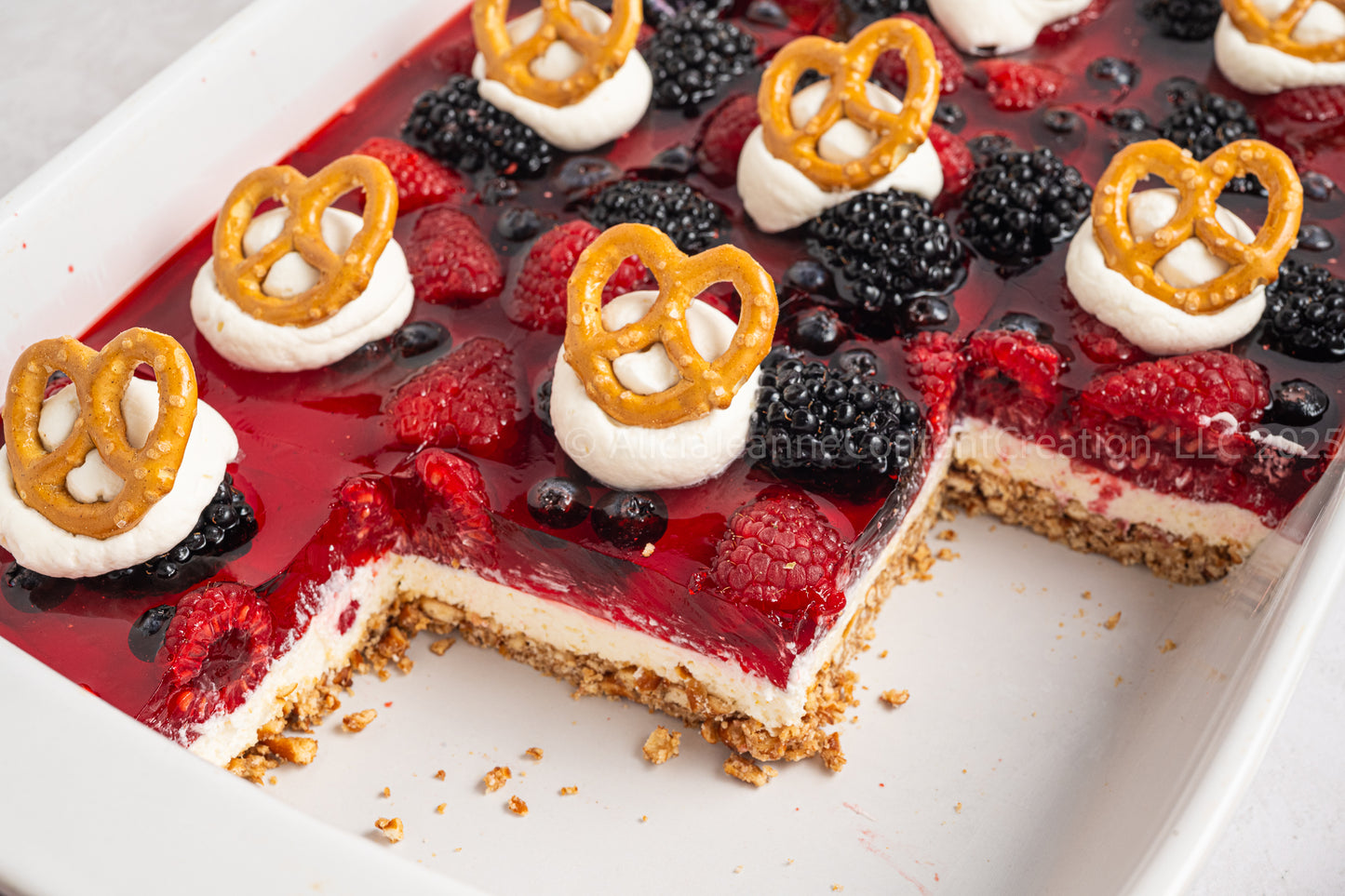 Mixed Berry Pretzel Salad - *EXCLUSIVE*