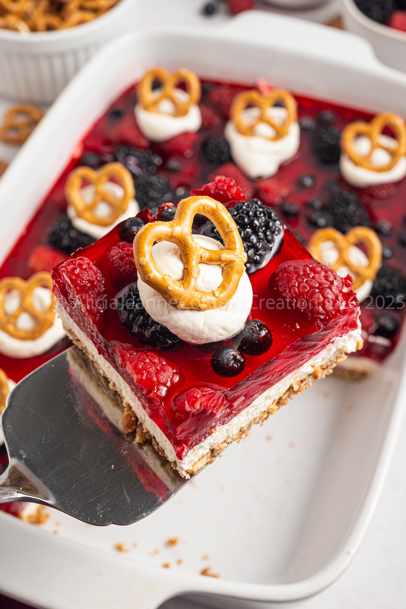 Mixed Berry Pretzel Salad - *EXCLUSIVE*