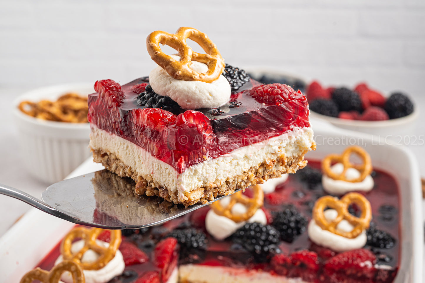 Mixed Berry Pretzel Salad - *EXCLUSIVE*