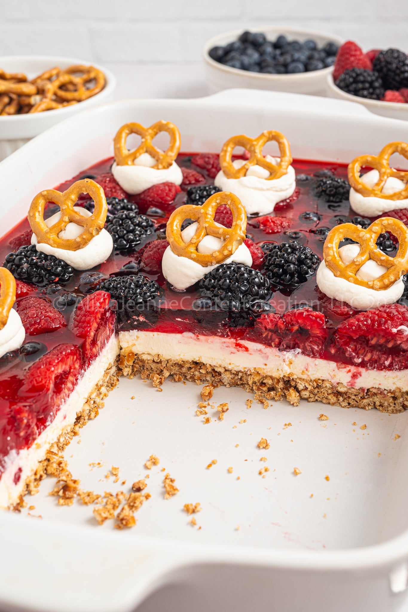 Mixed Berry Pretzel Salad - *EXCLUSIVE*