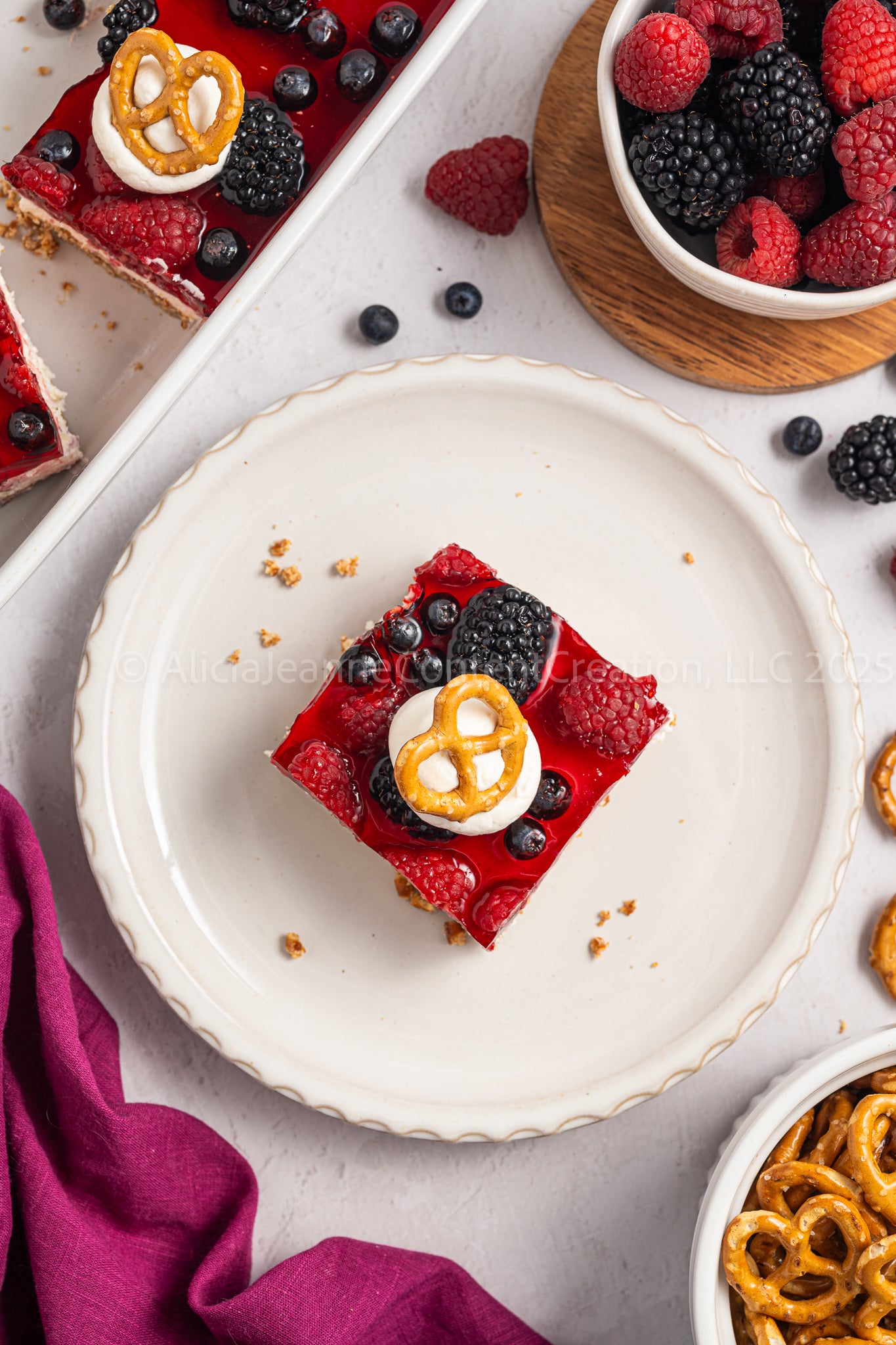 Mixed Berry Pretzel Salad - *EXCLUSIVE*