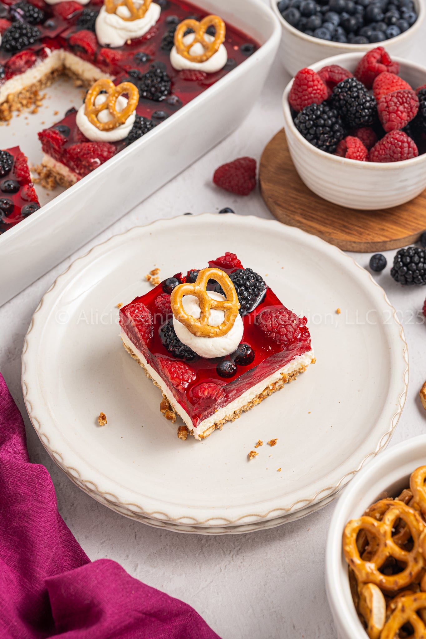 Mixed Berry Pretzel Salad - *EXCLUSIVE*