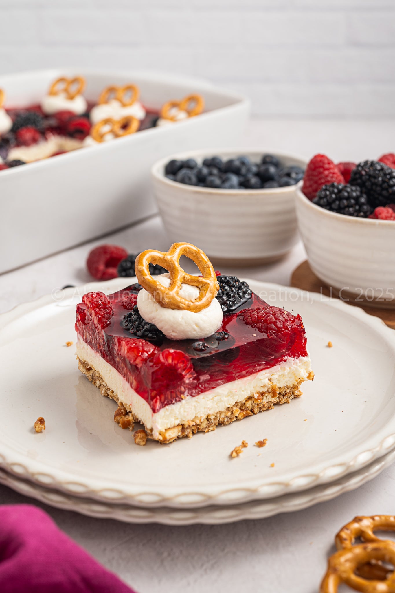 Mixed Berry Pretzel Salad - *EXCLUSIVE*