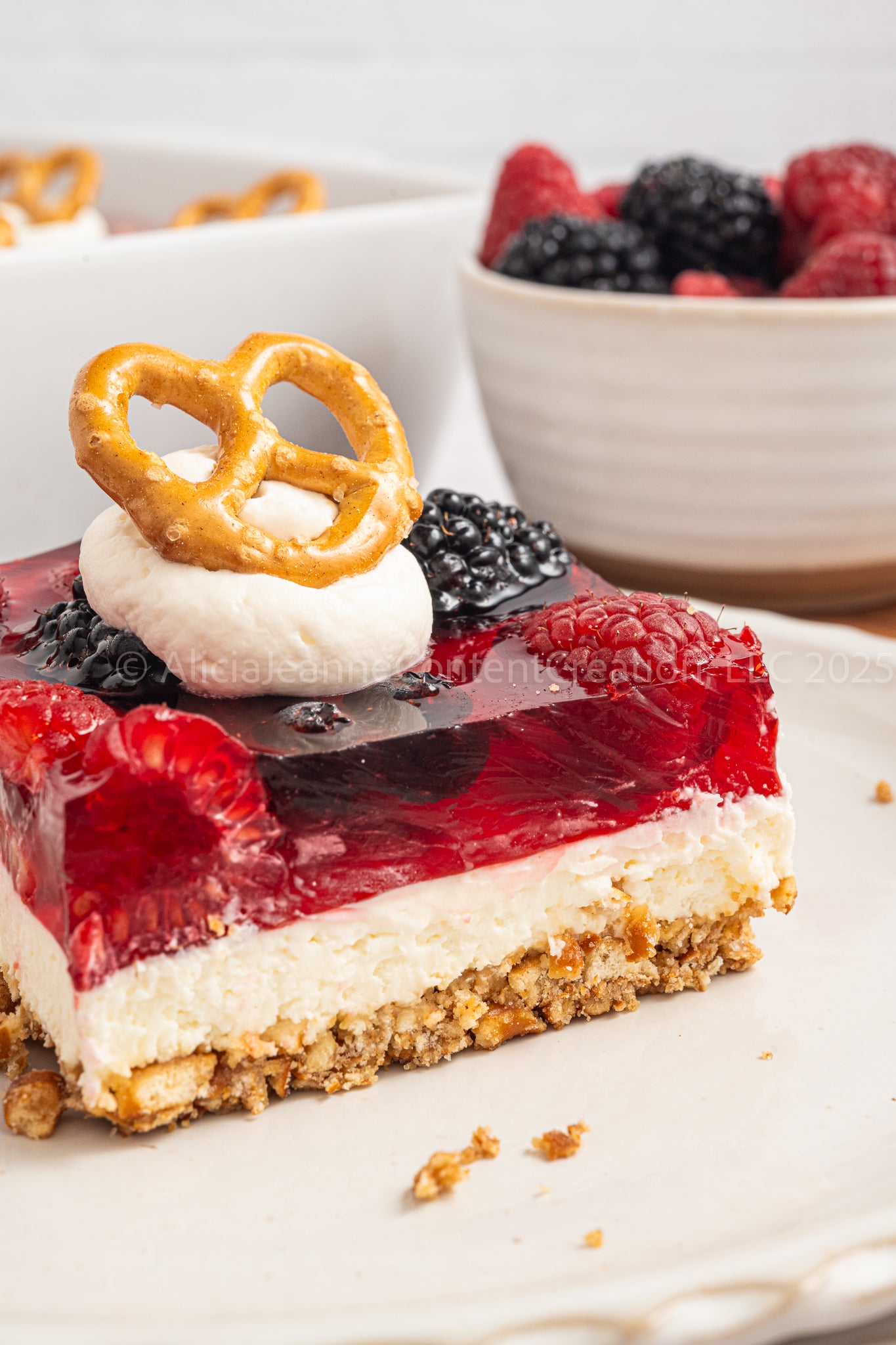 Mixed Berry Pretzel Salad - *EXCLUSIVE*