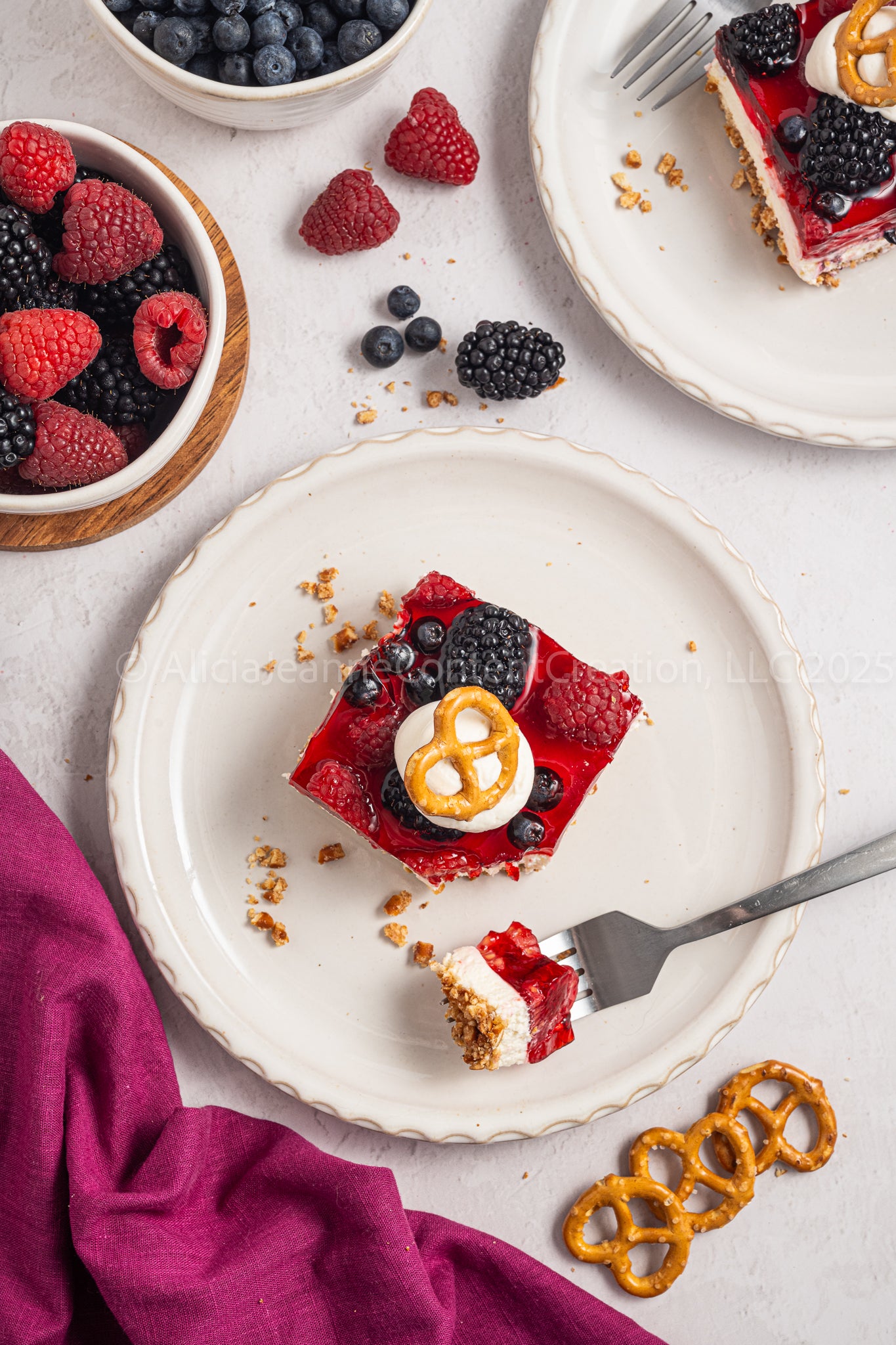 Mixed Berry Pretzel Salad - *EXCLUSIVE*
