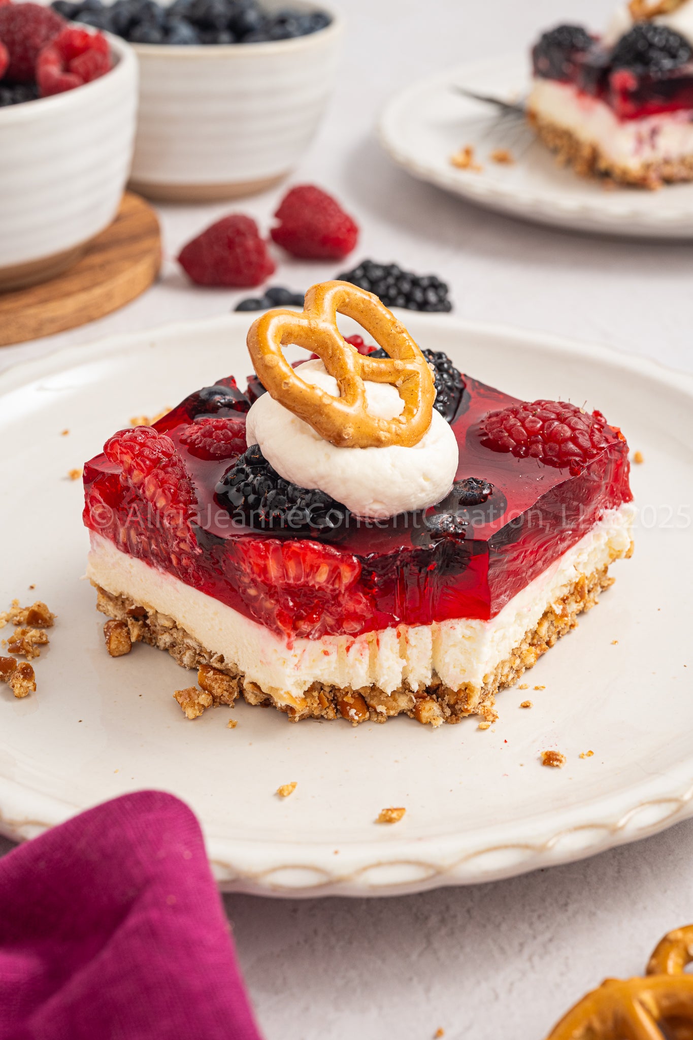 Mixed Berry Pretzel Salad - *EXCLUSIVE*