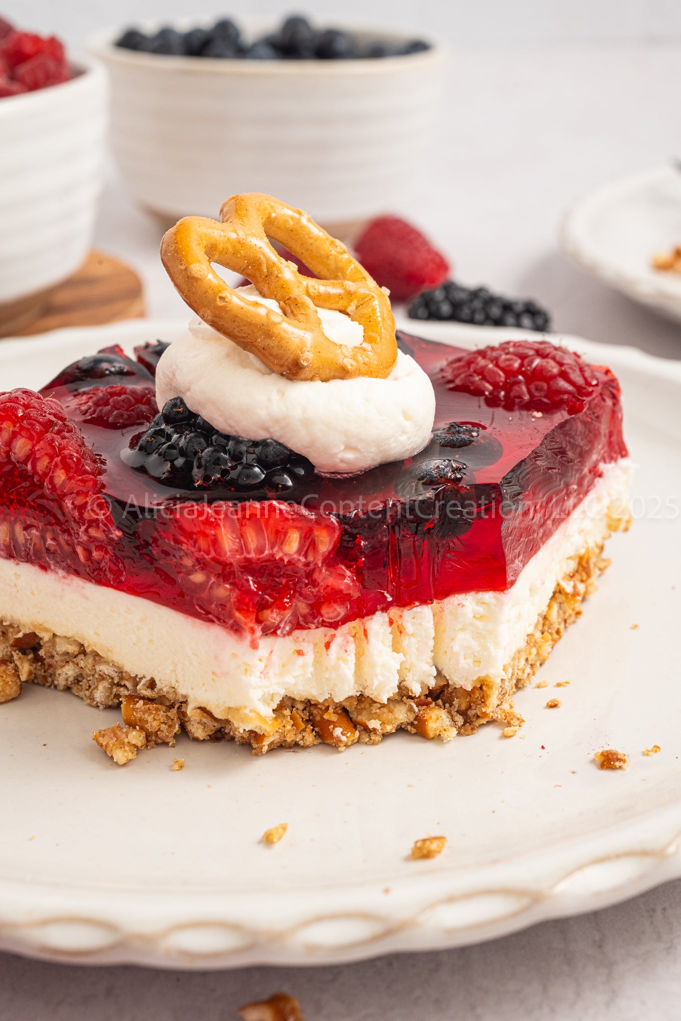 Mixed Berry Pretzel Salad - *EXCLUSIVE*