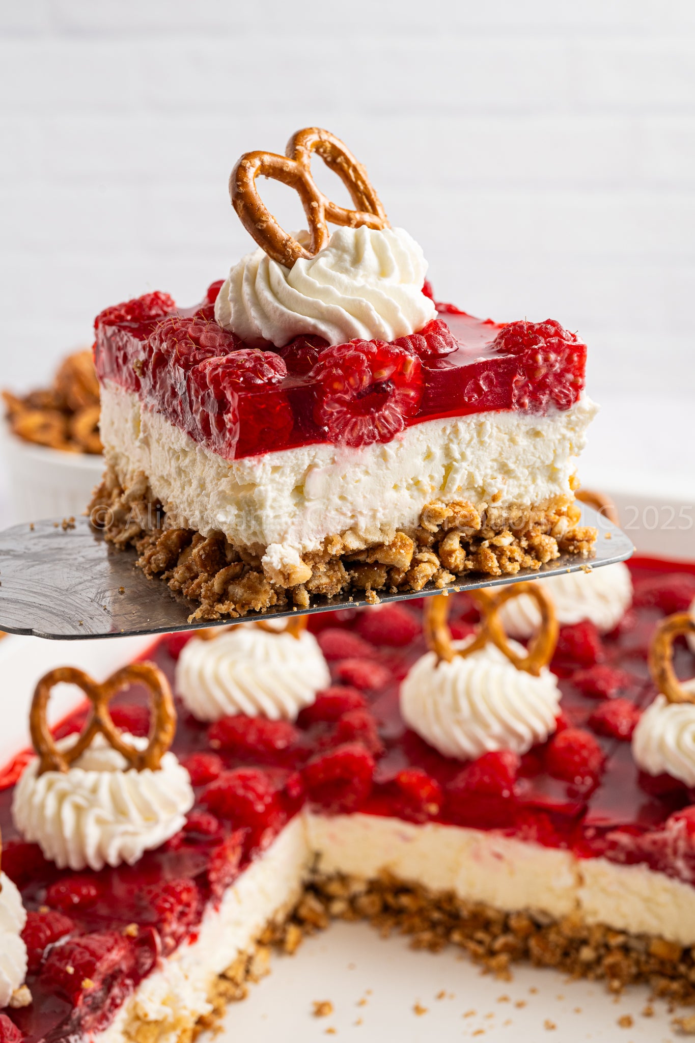 Raspberry Pretzel Salad - *EXCLUSIVE*