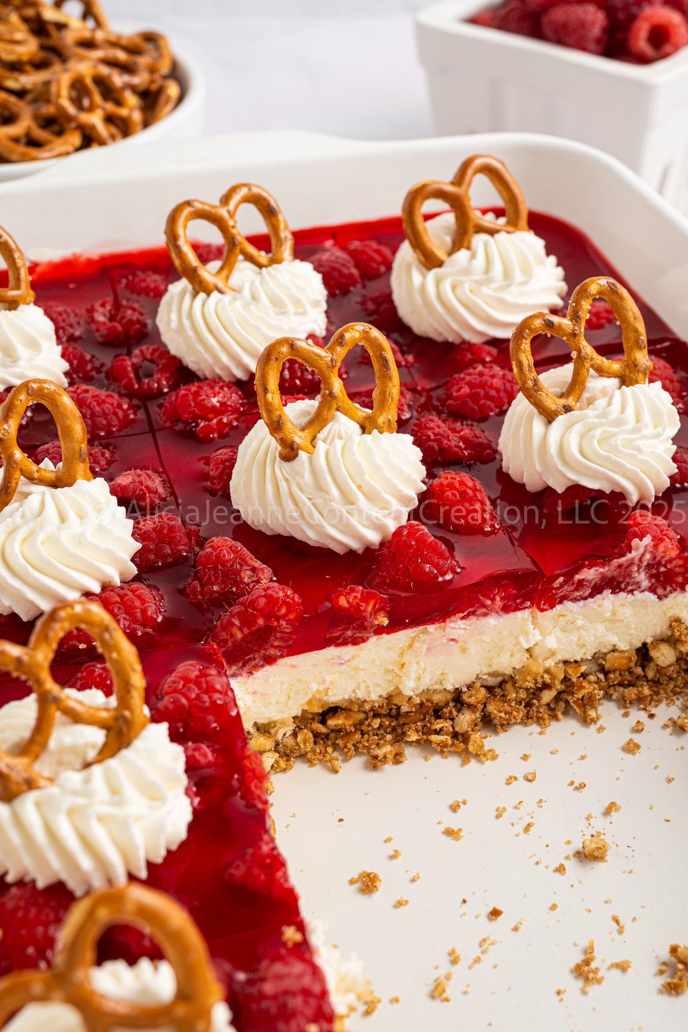 Raspberry Pretzel Salad - *EXCLUSIVE*