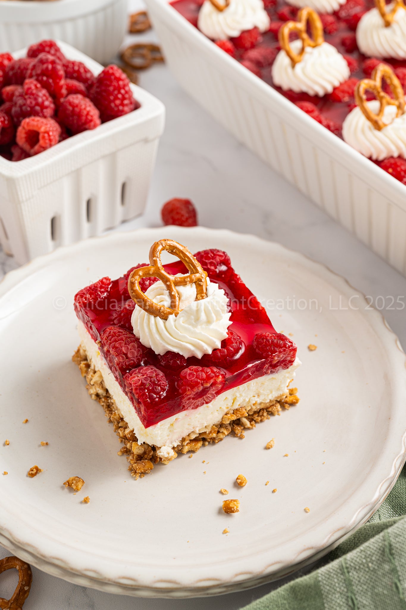 Raspberry Pretzel Salad - *EXCLUSIVE*