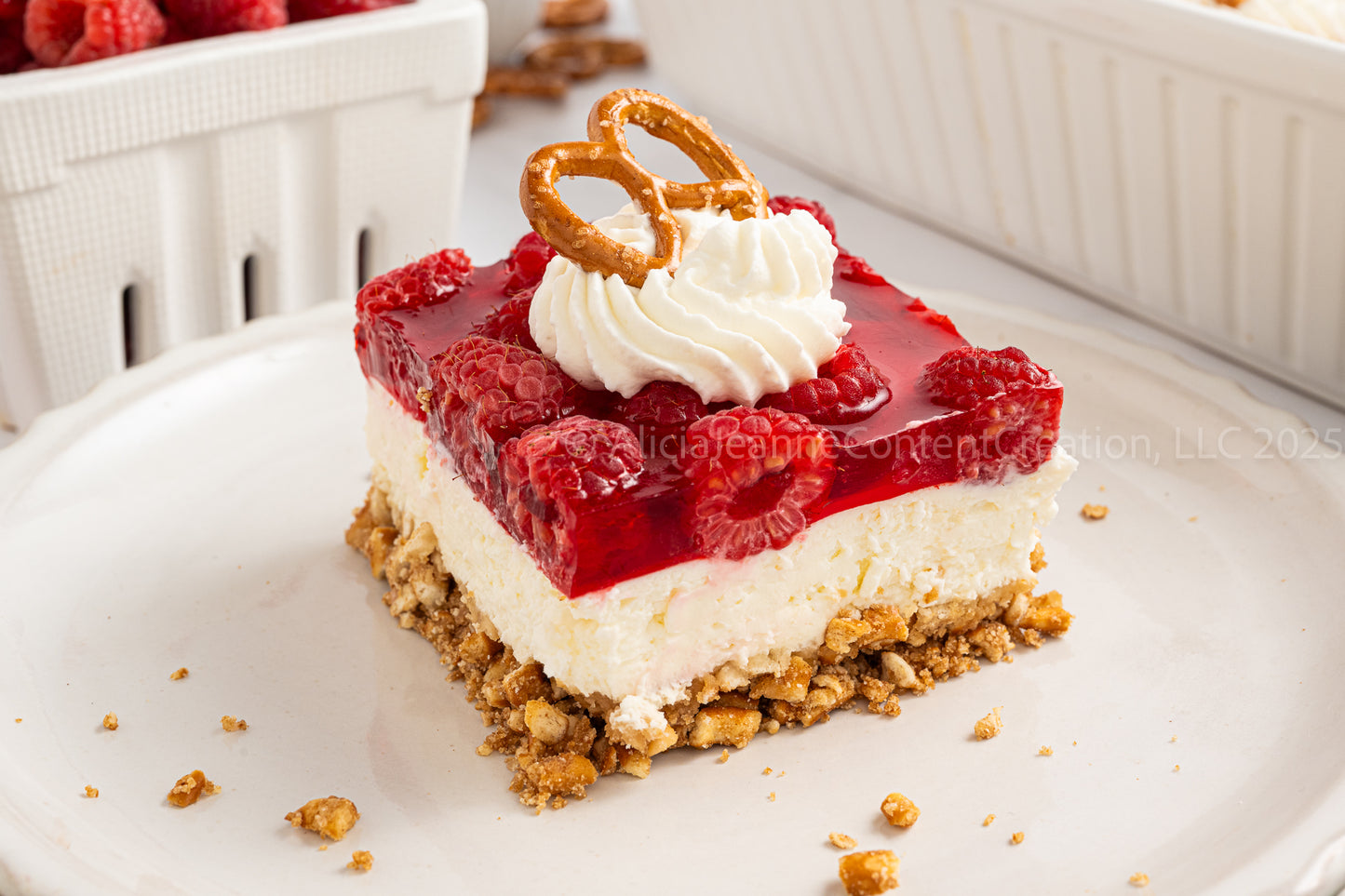 Raspberry Pretzel Salad - *EXCLUSIVE*