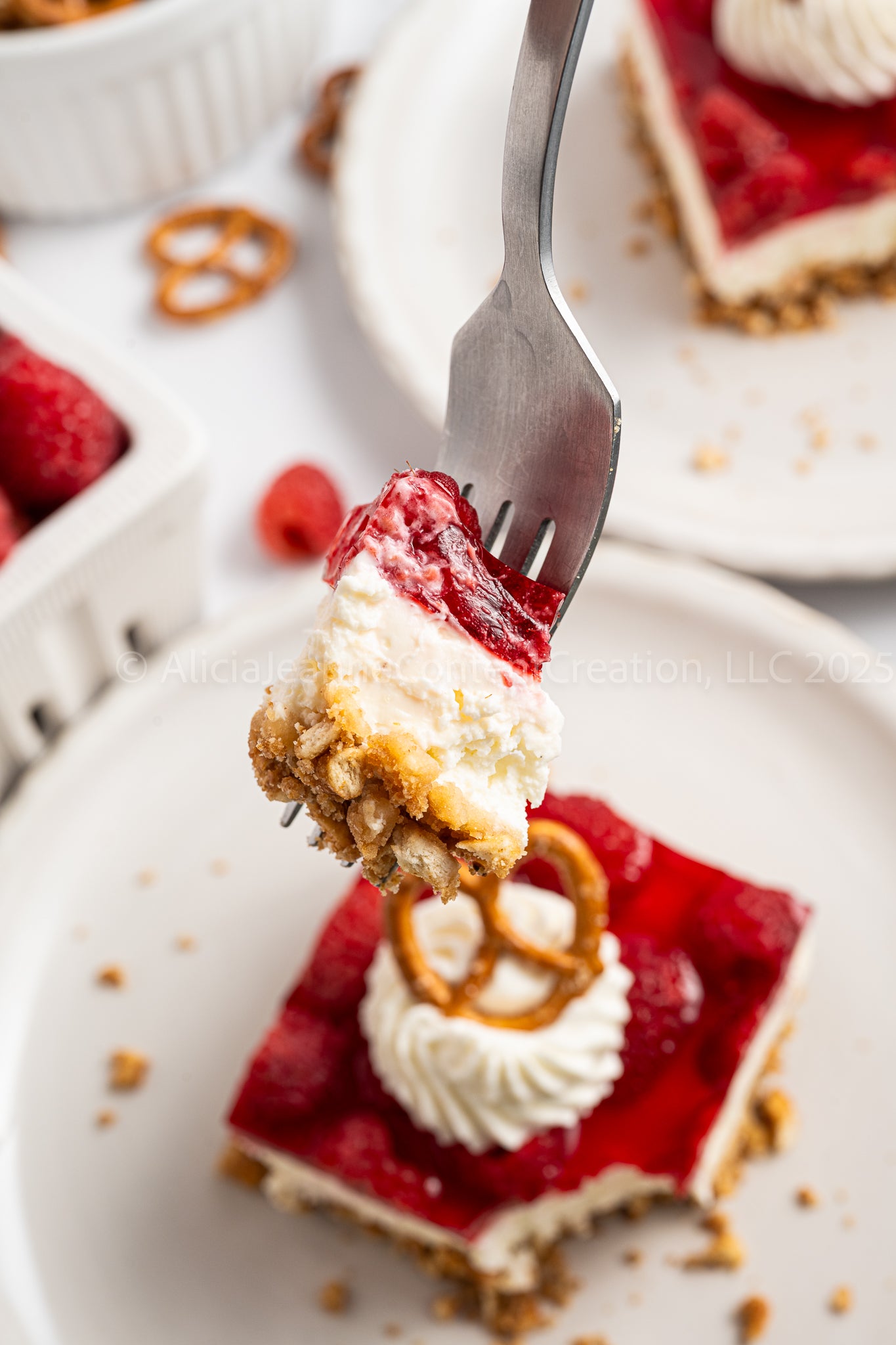 Raspberry Pretzel Salad - *EXCLUSIVE*