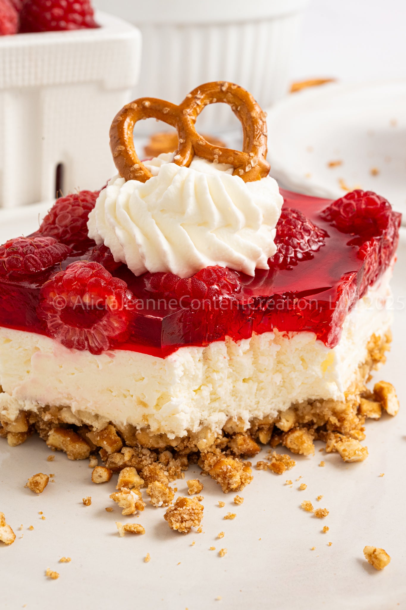 Raspberry Pretzel Salad - *EXCLUSIVE*