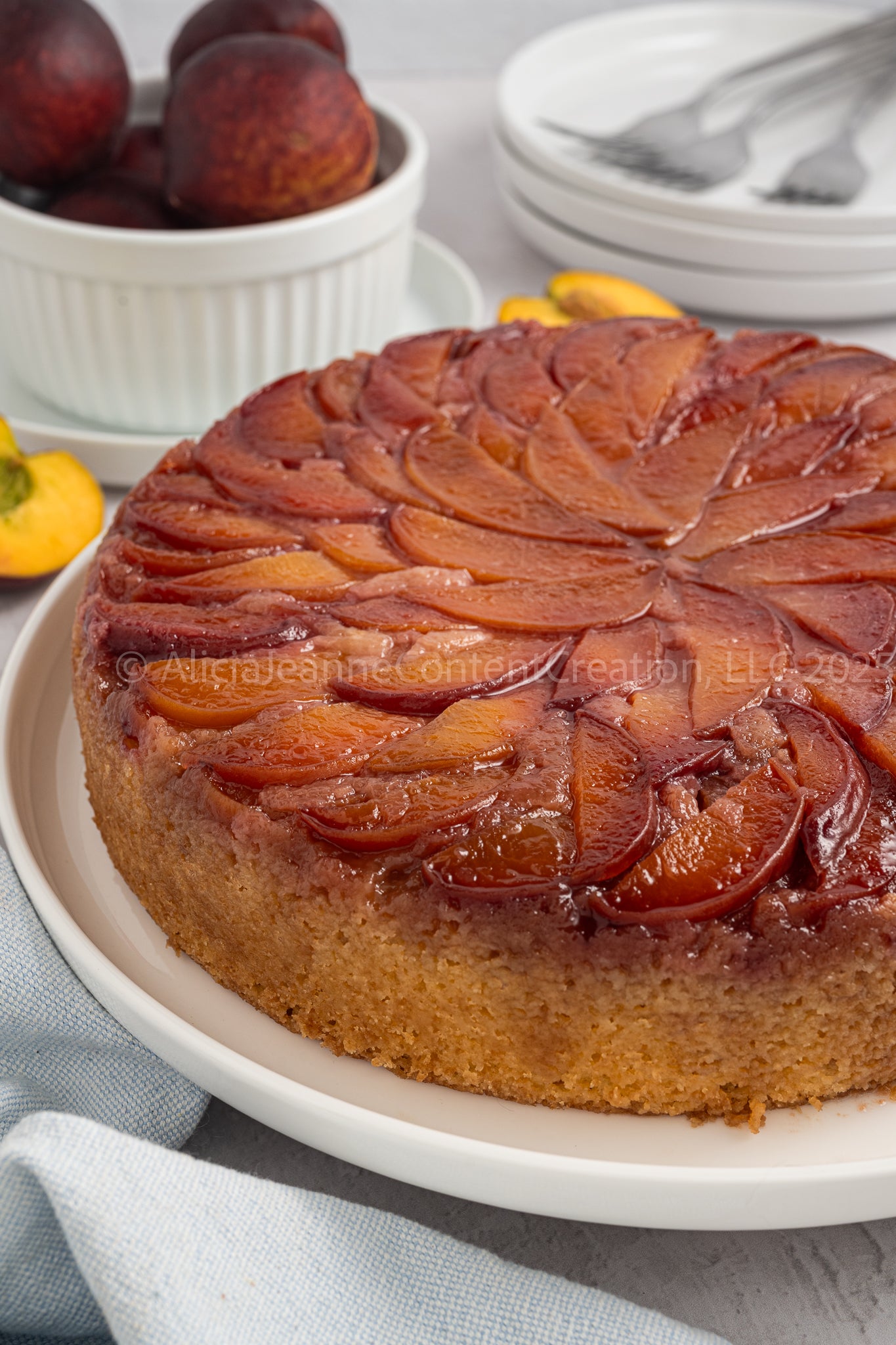 Upside Down Peach Cake - *EXCLUSIVE*