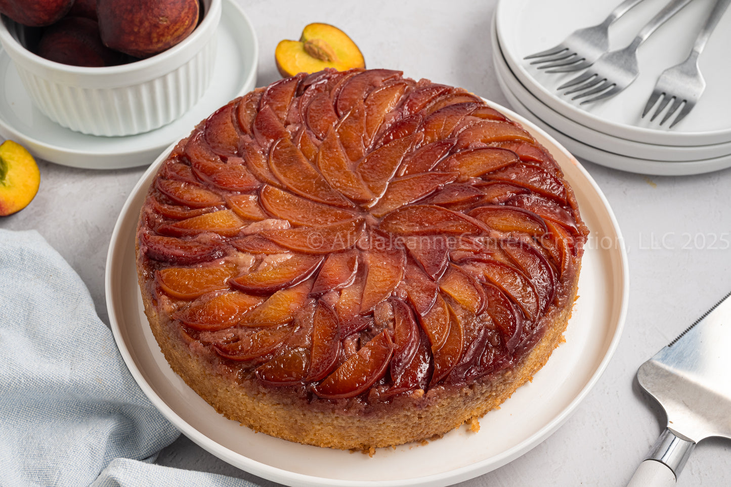 Upside Down Peach Cake - *EXCLUSIVE*