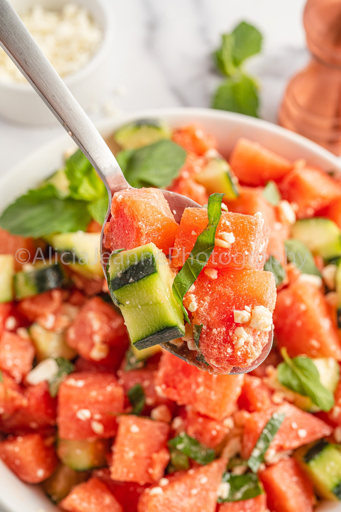 Watermelon Salad with Feta and Mint - *EXCLUSIVE*